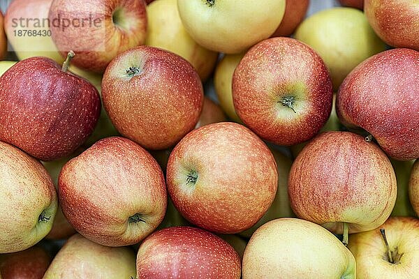 Draufsicht Traube Äpfel. Foto mit hoher Auflösung