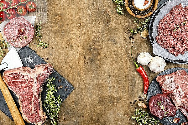 Draufsicht Fleisch mit Knoblauch-Chili. Auflösung und hohe Qualität schönes Foto