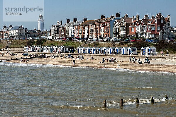 Blick auf den Strand von Southwold