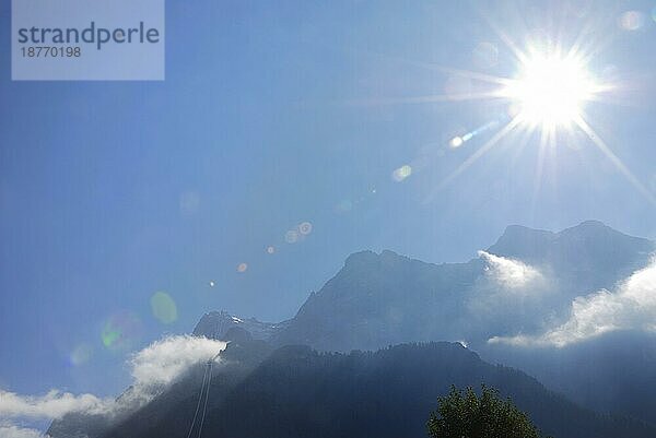 Silhouette der Zugspitze in Tirol Österreich