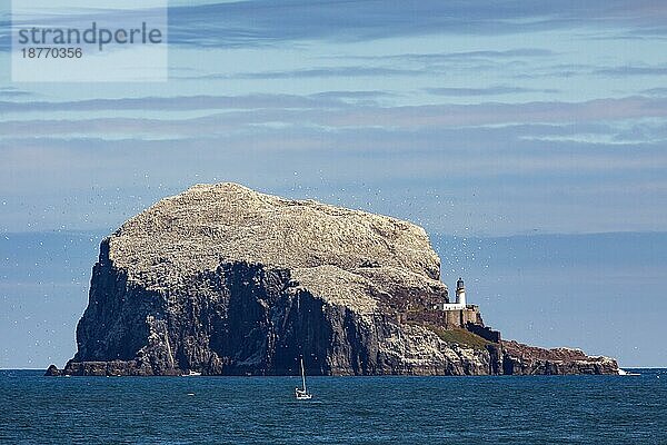 NORTH BERWICK  EAST LOTHIAN/SCOTLAND - AUGUST 14 : Blick auf den Bass Rock bei North Berwick in Schottland am 14. August 2010