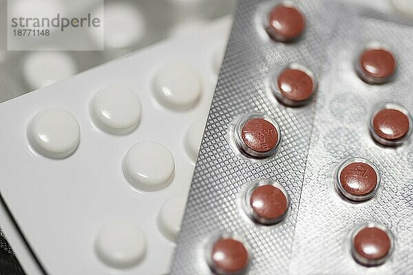 Verschiedene Tabletten  Blisterverpackungen