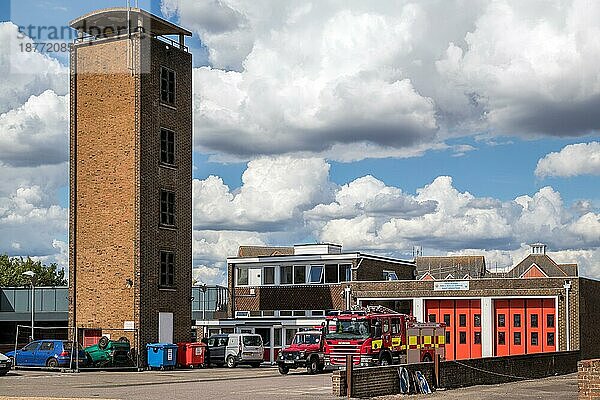 EAST GRINSTEAD  WEST SUSSEX/UK - AUGUST 3 : Blick auf die Feuerwache in East Grinstead am 3. August 2020