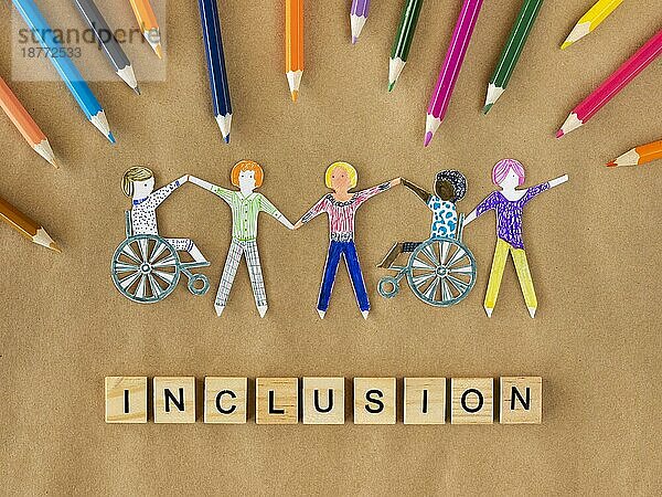 Multiethnische behinderte Menschen Community-Inclusion-Konzept. Auflösung und hohe Qualität schönes Foto