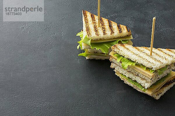 Club-Sandwiches mit Kopierraum