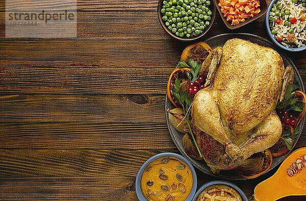 Draufsicht Thanksgiving-Konzept mit Kopierraum. Auflösung und hohe Qualität schönes Foto