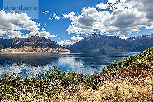 Aussicht auf den Lake Wanaka im Sommer