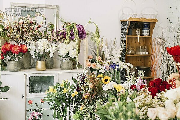 Blumen florist atelier. Schönes Foto