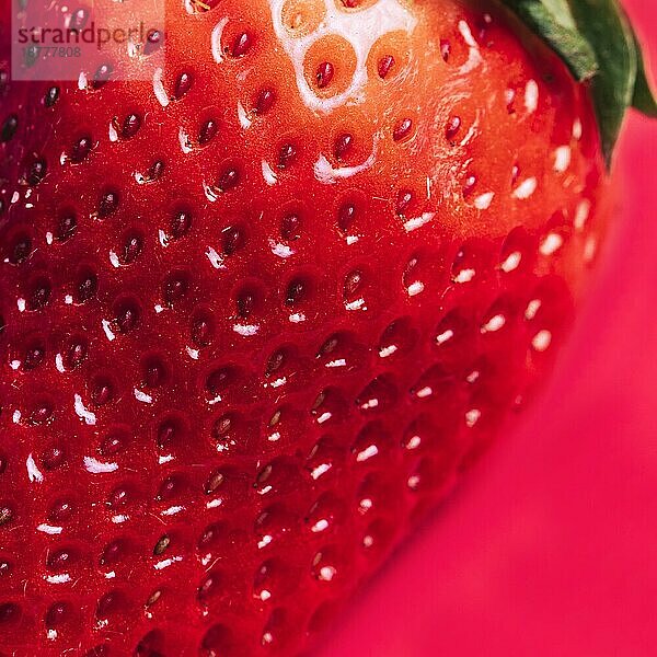 Makro Erdbeere Textur. Auflösung und hohe Qualität schönes Foto