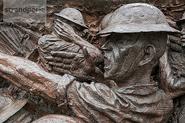 Nahaufnahme eines Teils des Battle of Britain War Memorial
