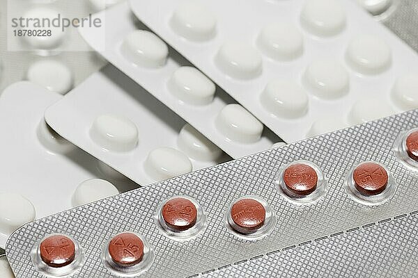 Verschiedene Tabletten  Blisterverpackungen