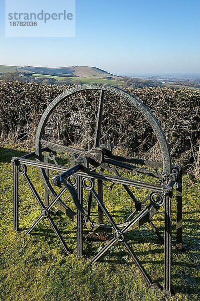 CLAYTON  EAST SUSSEX  UK - 3. JANUAR : Alte Maschinen der Jill Windmill in Clayton  East Sussex am 3. Januar 2009