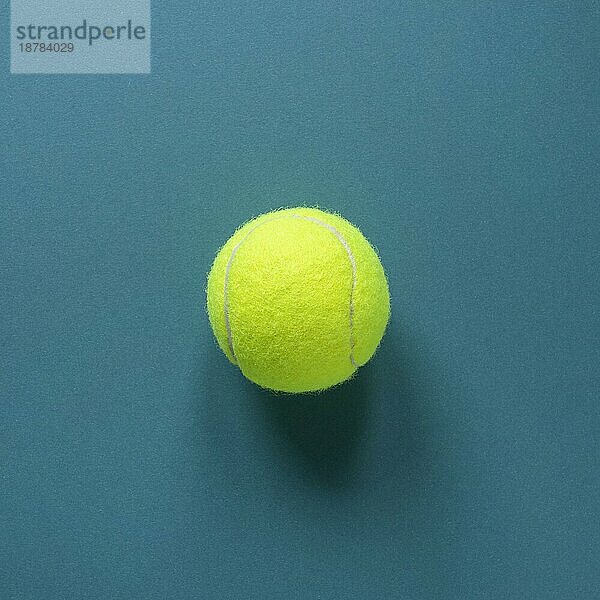 Draufsicht auf einen Tennisball. Foto mit hoher Auflösung