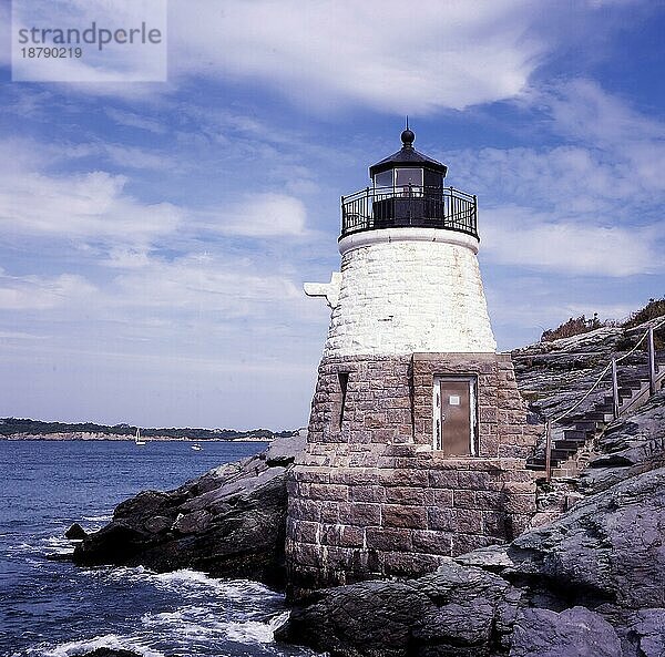 Narragansett Bay  Castle Hill Light  1890  Newport  Rhode Island  USA  Nordamerika