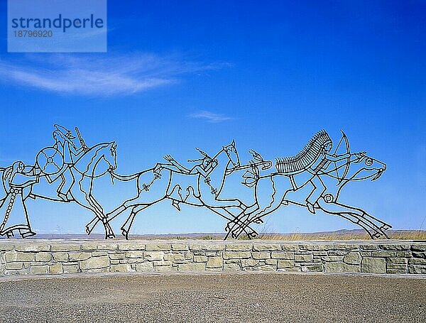 USA  MT  Little Bighorn Battlefield  Indian Memorial der Sioux  Little Bighorn Battlefield National Monument  Nordamerika