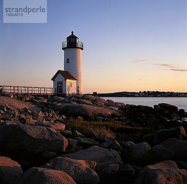 Sonnenuntergang am Annisquam Light  BJ 1897  Annisquam  Cape Ann  Massachusetts  USA  Nordamerika