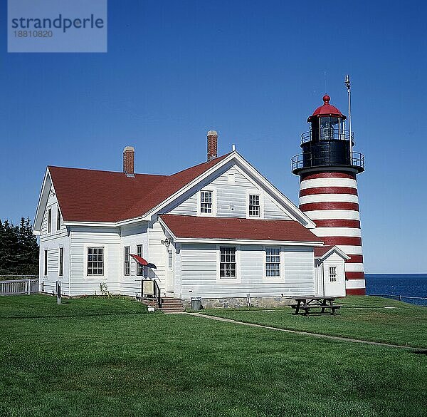 West Quoddy Light  BJ 1808  Lubec  Northcoast  Maine  USA  Nordamerika