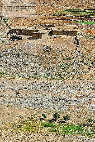 Landschaftsansicht des Hohen Atlasgebirges  Marokko  Afrika