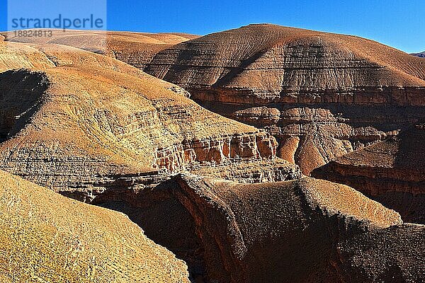 Landschaftsansicht des Hohen Atlasgebirges  Marokko  Afrika