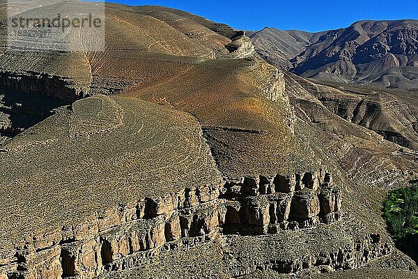 Landschaftsansicht des Hohen Atlasgebirges  Marokko  Afrika