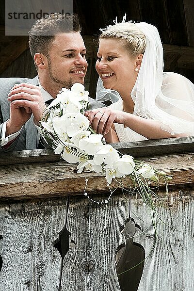 Brautpaar  das seine Hochzeit feiert