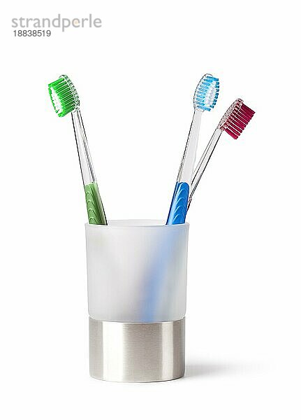 Zahnbürste vor weißem Hintergrund