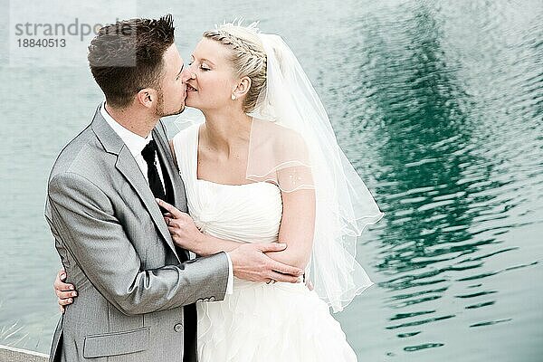 Brautpaar  das seine Hochzeit feiert