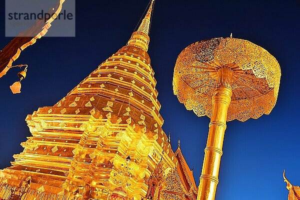 Wat Phra That Doi Suthep  ein buddhistischer Tempel in der Provinz Chiang Mai  Thailand  Asien