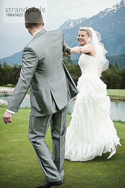 Brautpaar  das seine Hochzeit feiert