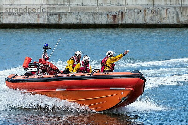 RNLI-Rettungsbootausstellung in Staithes  North Yorkshire