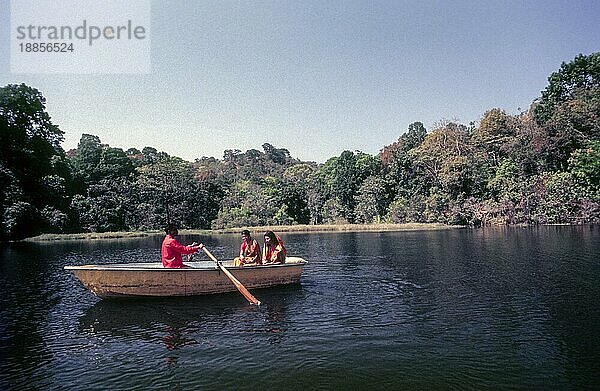 Pookode-See in Wayanad  Kerala  Südindien  Indien  Asien