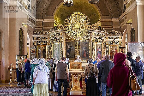 St. Petersburg Russland. Khram Spasa Nerukotvornogo Obraza. Konjuschennaja Kirche. Hier fand die Beerdigung von Puschkin statt