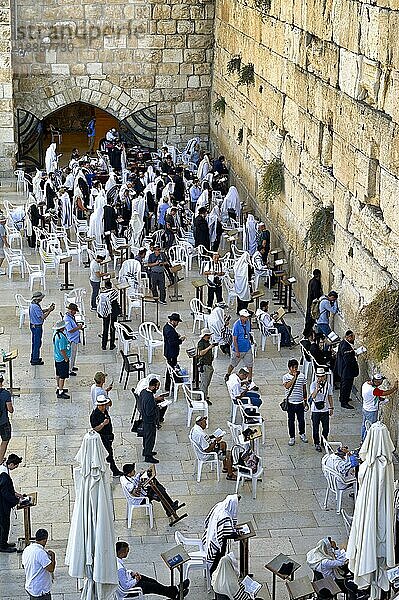 Jerusalem Israel. Die Westmauer (Klagemauer)