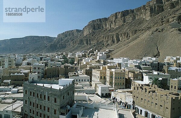 Blick auf Sayun  Wadi Hadramaut  Seyun  Jemen  Asien