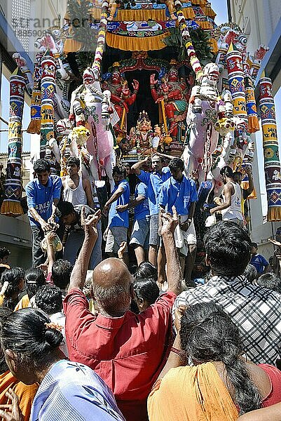 Chariot-Tempelfest im Kapaleeswarar-Tempel in Mylapore in Chennai  Tamil Nadu  Indien  Asien