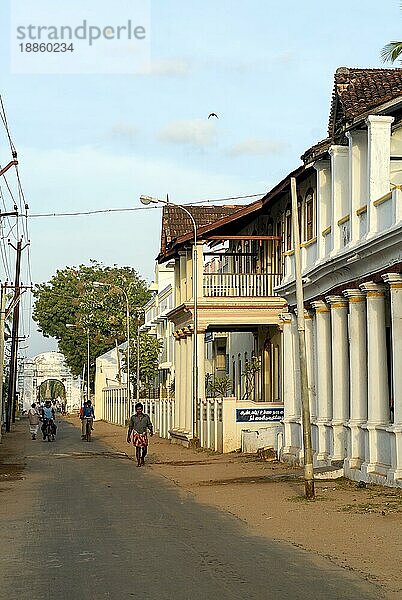 Königsstraße in Tranquebar Dänische Kolonie in Indien von 1620-1845  Tarangambadi  Tamil Nadu  Südindien  Indien  Asien