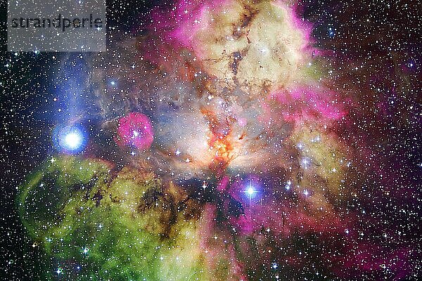 Nebel  Sternenhaufen im tiefen Weltraum. Science-Fiction-Kunst. Elemente dieses Bildes wurden von der NASA zur Verfügung gestellt