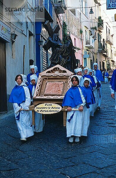 Karfreitagsprozession  Procida  Kampanien  Italien  Europa