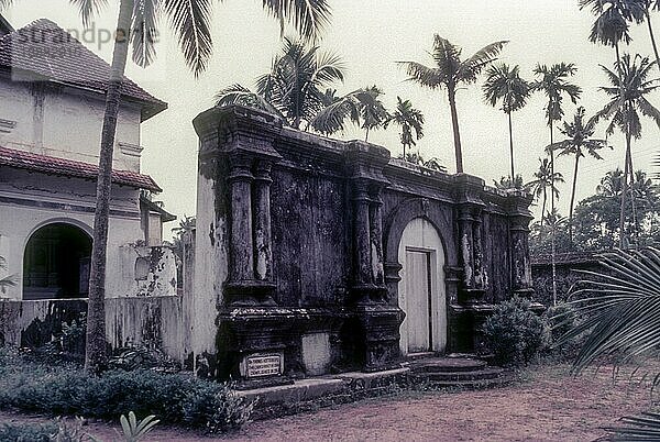 3. St. Thomas Kottakkavu Kirche erbaut 1308 und abgerissen 1964  Nord Paravur  Kerala  Südindien  Indien  Asien