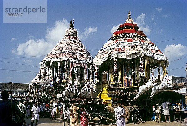 Streitwagen des Kumbheswarar-Tempels in Kumbakonam  Tamil Nadu  Indien  Asien