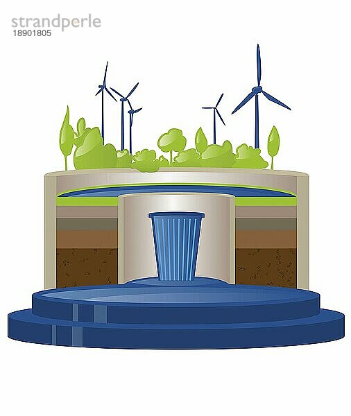 Infografik Wasserkraft  Windkraft