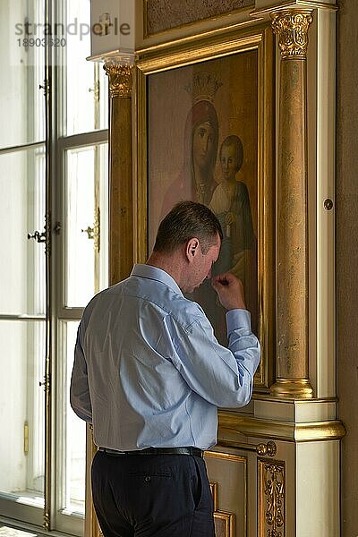 St. Petersburg Russland. Khram Spasa Nerukotvornogo Obraza. Konjuschennaja Kirche. Hier fand die Beerdigung von Puschkin statt