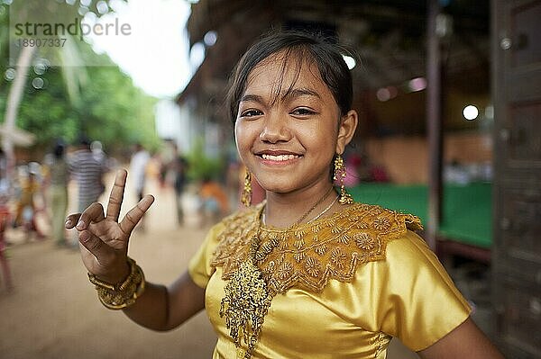 Waisenkinder in einem Waisenhaus in Siem Reap. Kambodscha