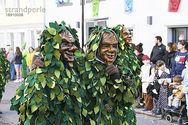 Fasnacht in Zell im Wiesental  traditionelle Masken  Zell  Baden-Württemberg  Deutschland  Europa