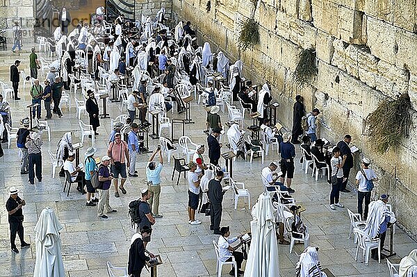 Jerusalem Israel. Die Westmauer (Klagemauer)