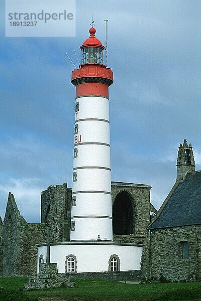 Leuchtturm  Pointe de Saint-Mathieu  Bretagne  Frankreich  Europa