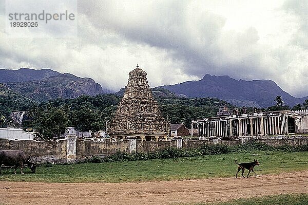 Der Chitra Sabha  einer der fünf großen Nataraja-Tempel in Courtalam Kutralam Kuttalam  Tamil Nadu  Südindien  Indien  Asien