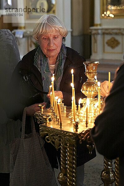 St. Petersburg Russland. Alexander-Newski-Lawra-Klosterkirche