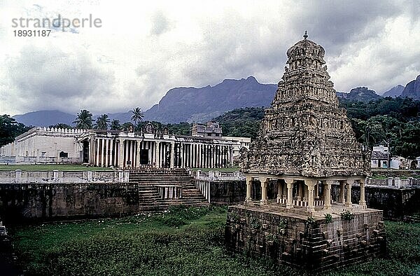 Der Chitra Sabha  einer der fünf großen Nataraja-Tempel in Courtalam Kutralam Kuttalam  Tamil Nadu  Südindien  Indien  Asien