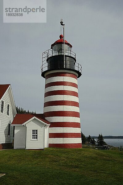 Leuchtturm West Quoddy  Maine  USA  Nordamerika